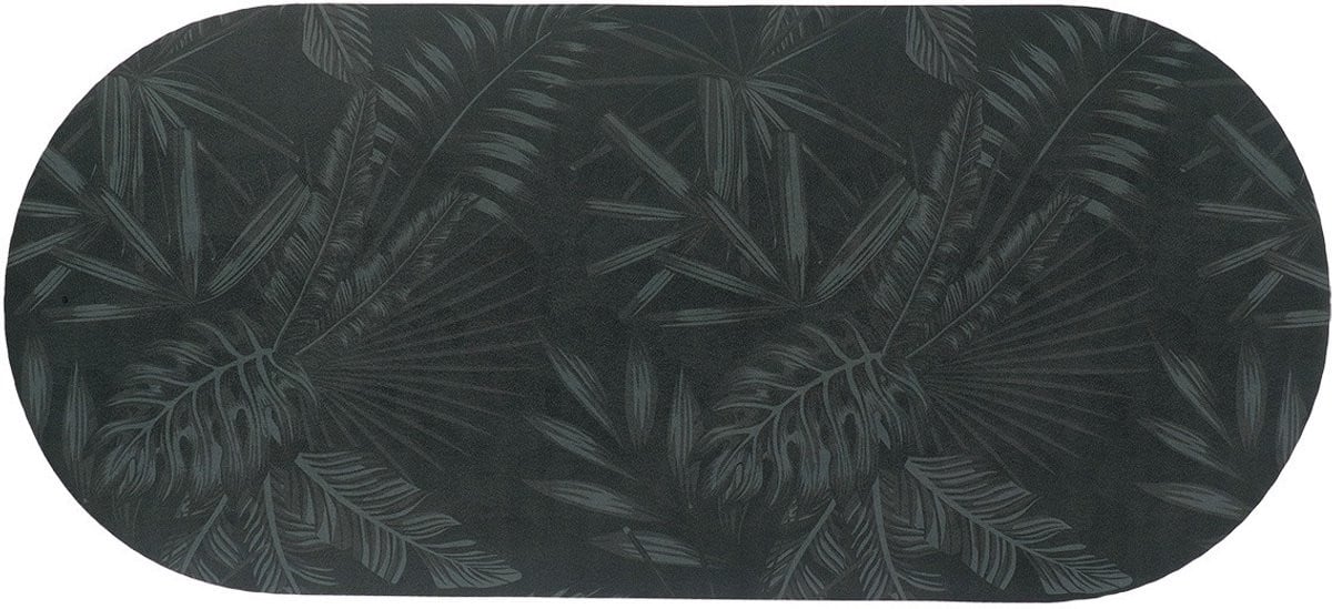 Tendance Badmat Dark Urban Oasis met Palm Design - Antislip - 45 x 100 cm