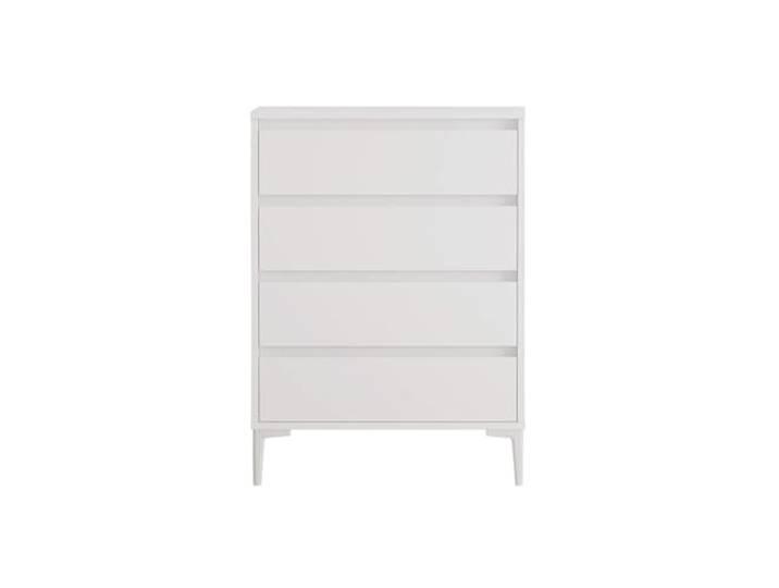 Rebecca Mobili Weiße Kommode mit Schubladen, elegant, weiß, PVC-Spanplatte, platzsparend, modernes Design, Maße HxBxT: 98,5 x 72 x 45 cm - Art. RE7235