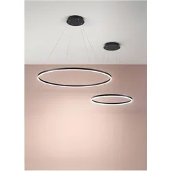 Fabas Luce, Pendelleuchte, LED Pendelleuchte Giotto Ø1000mm 60W Neutralweiss Schwarz dimmbar (6700 lm)