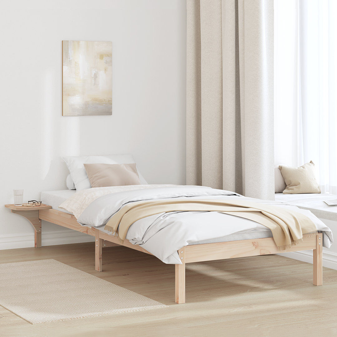ClassicLiving Bed Frame Solid Pine Wood Brown Single (3')