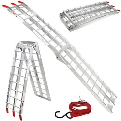 Auffahrrampe Rampe klappbar Laderampe Verladerampe Schiene 340kg Alu R3