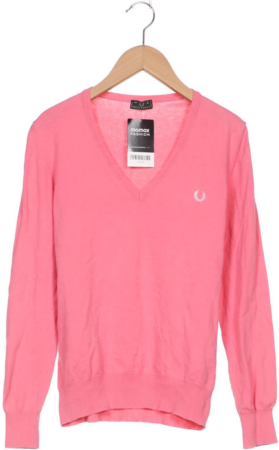 Fred Perry Damen Pullover, Pink, Gr. L, Baumwolle / Synthetik - Second Hand