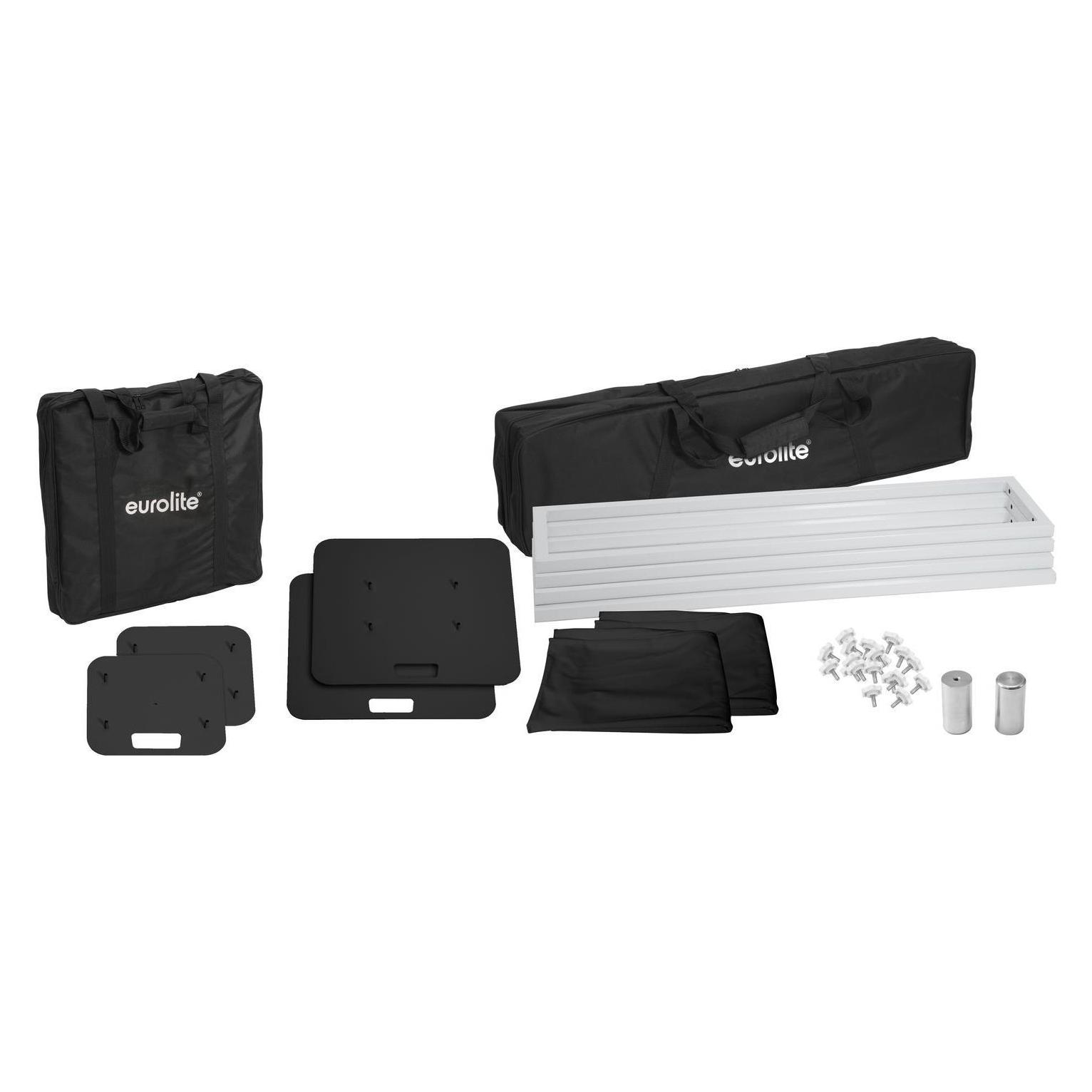Eurolite 2x Stage Stand 150cm inkl. Cover und Tasche, schwarz (32000069)
