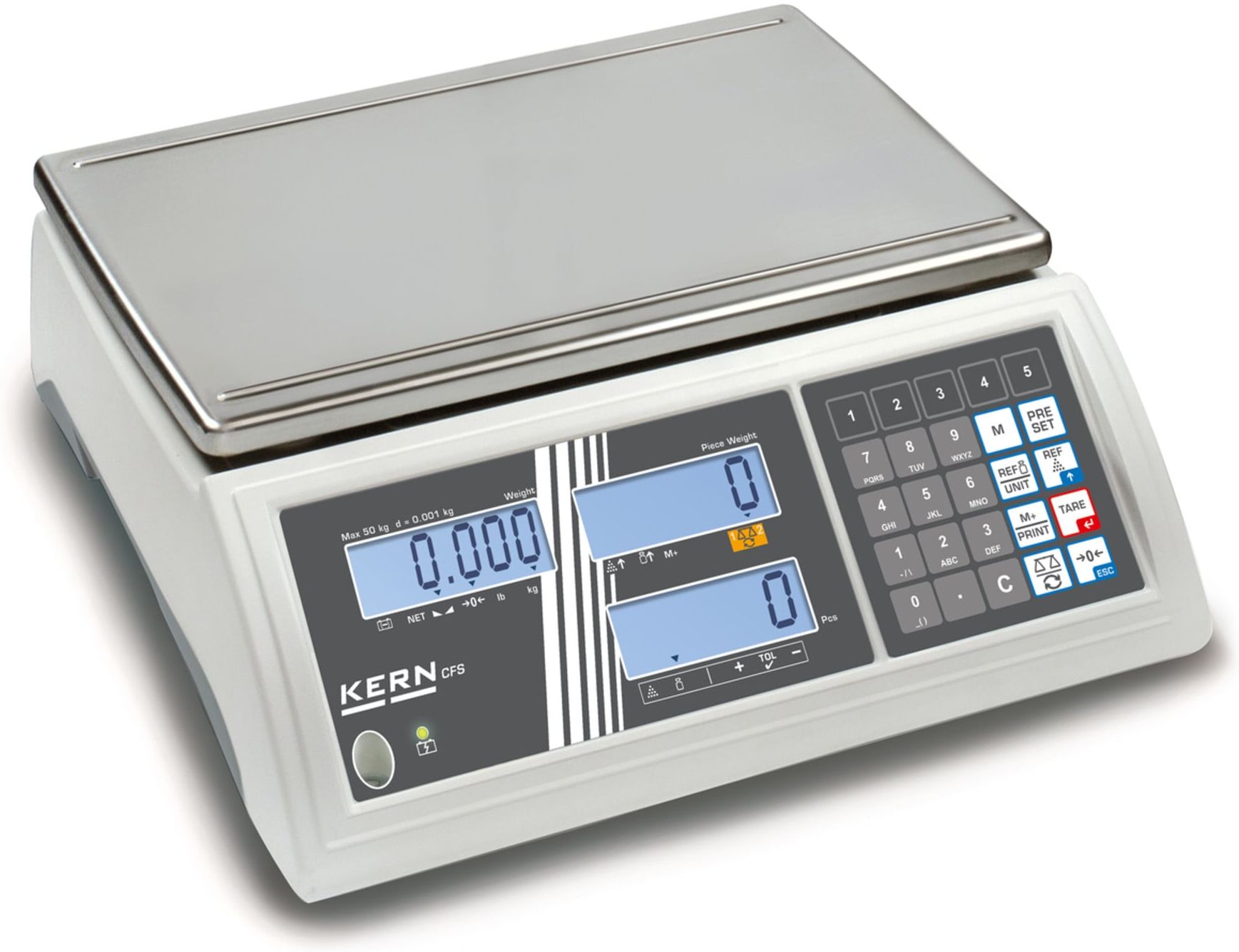 Kern Zählwaage CFS 50K-3+C kalibriert, Wägebereich 50 kg, Ablesbarkeit 1 g ; KERN & Sohn)