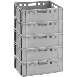 BURI 5x Fleischkiste E2 Metzgerkiste 60x40 Fleischerkiste Stapel- Eurokiste