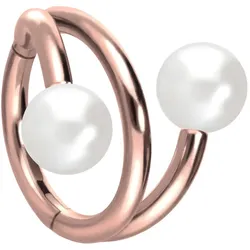 Titan Segmentring Clicker mit Innengewinde 3 RINGE + 2 SYNTHETISCHE PERLEN