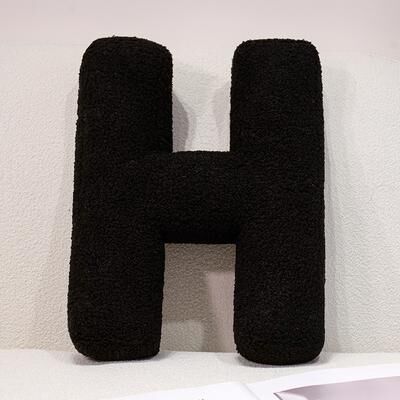 Lush Living Finds I Love U Soft Seat Cushion, Black English Letters Plush Pillow For Back Support, Sofa Chair Plushie Decoration h