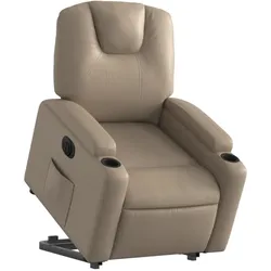 vidaXL Relaxsessel mit Aufstehhilfe Elektrisch Cappuccino Kunstleder