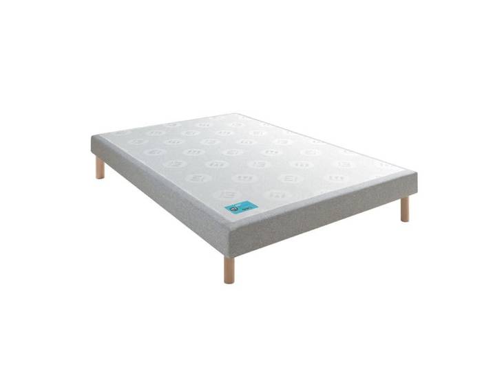 Sommier tapissier Pencil ferme gris clair - Merinos 160x200