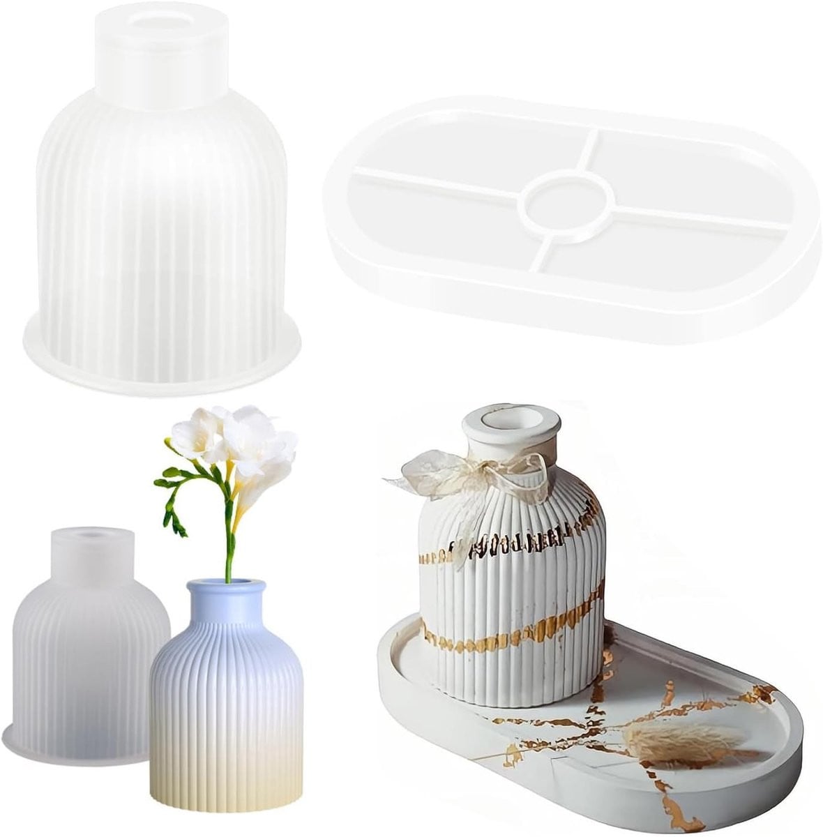 Unieke Resin Vaas voor Planten, Epoxy Siliconen Mallen voor DIY Decoraties en Bloempotten