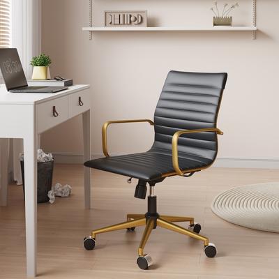 CAROCC Office Chair Adjustable Height Swivel Ergonomic PU Leather Desk Chair