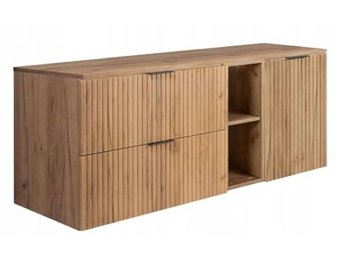 Rodan Moderne Möbel Schrank Gold Eiche Handwerk 60 + 120 cm Regal zur Selbstmontage - Schild zur Selbstmontage