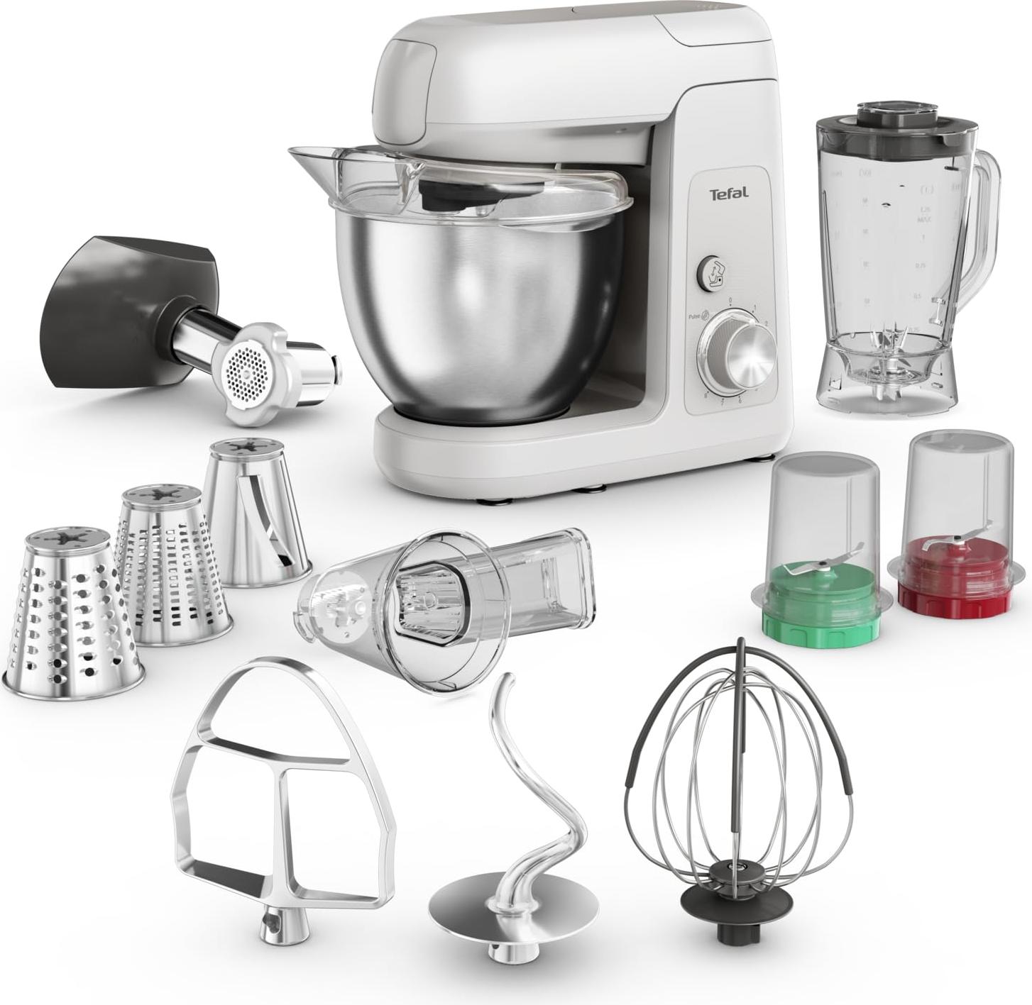 Tefal Bake Partner Küchenmaschine, leistungsstarke 1100 W, inkl. Standmixeraufsa