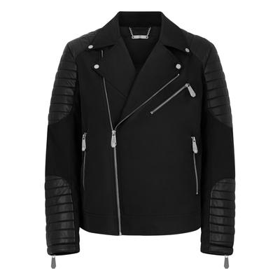 Bikerjacke PHILIPP PLEIN "Bikerjacke", Herren, Gr. S, schwarz (02, schwarz), Obermaterial: 100% Polyester. Futter: 100% Polyester. Füllung: 100% Polyester, Jacken