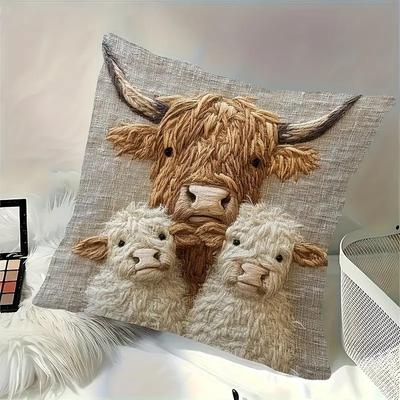 Rare Purchases Cartoon Donkey Pillowcase, Short Plush Smiling Donkey Cushion Cover, Decorative Bed Pillow Case For Home c