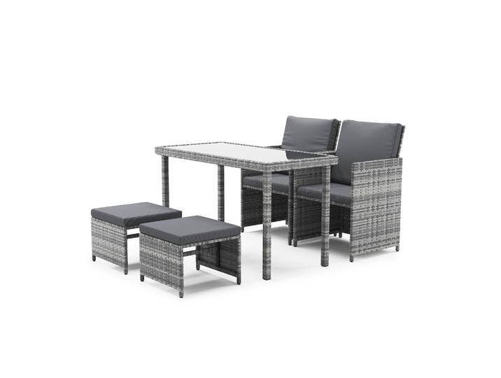 Gartenset Rattan BASTIA grau