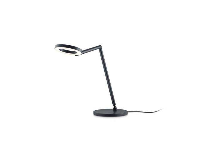 Knapstein LED Tischleuchtelampe Tessa-T, dimmbar, schwarz, für Arbeitszimmer / Büro, Messing, Modern