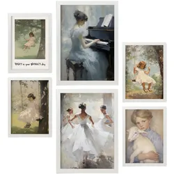 POSTER Set Mit 6 Kindheit Des Mädchens A3 & A4 Weißer Rahmen