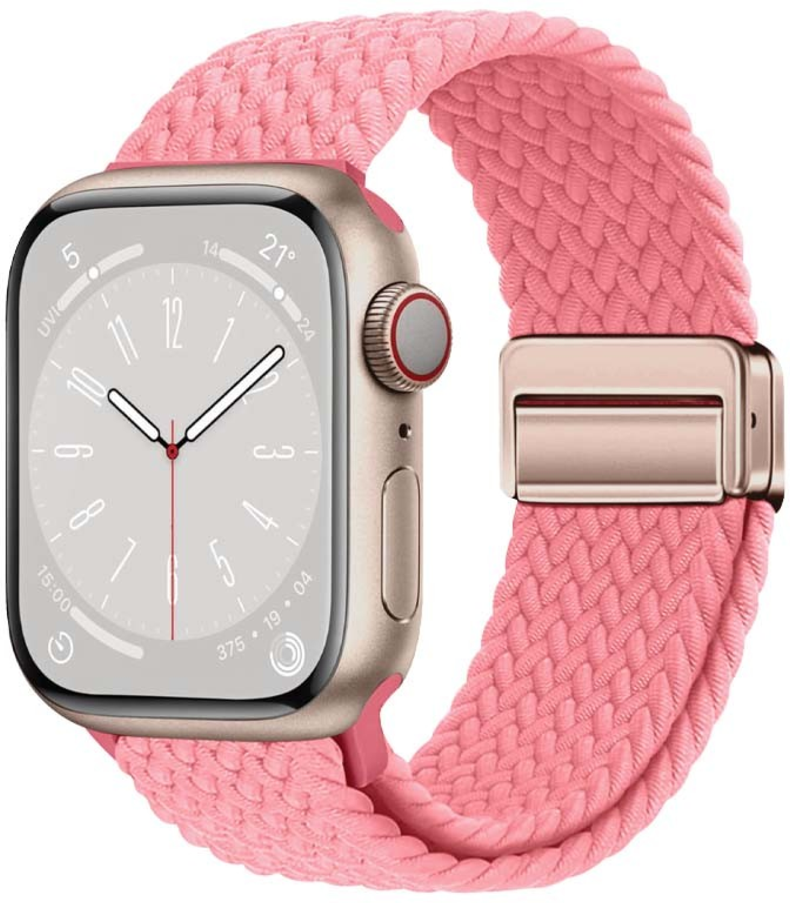 iS Bracelete Entrançada para Apple Watch 38 42mm (2024) - Rosa