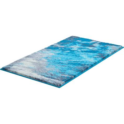 Badematte GRUND "Magma", blau (türkis), H:20mm, Polyacryl, Badematten, Badematte, Badematte in abstraktem Design