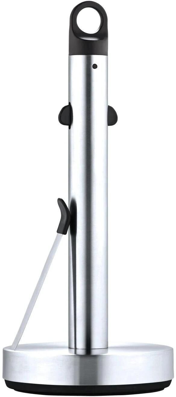 Küchenrollenhalter BLOMUS "Loop Silber", silber (silberfarben), H:34cm Ø:15cm, Edelstahl, Küchenrollenhalter, Küchenrollenhalter silberfarben Einheitsgröße