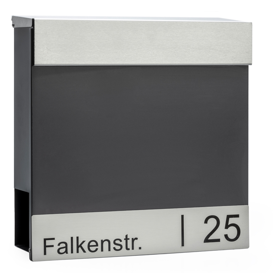CMD Briefkasten mit Gravur 9048 Anthrazit 37x37x11cm 9048 4260045646632