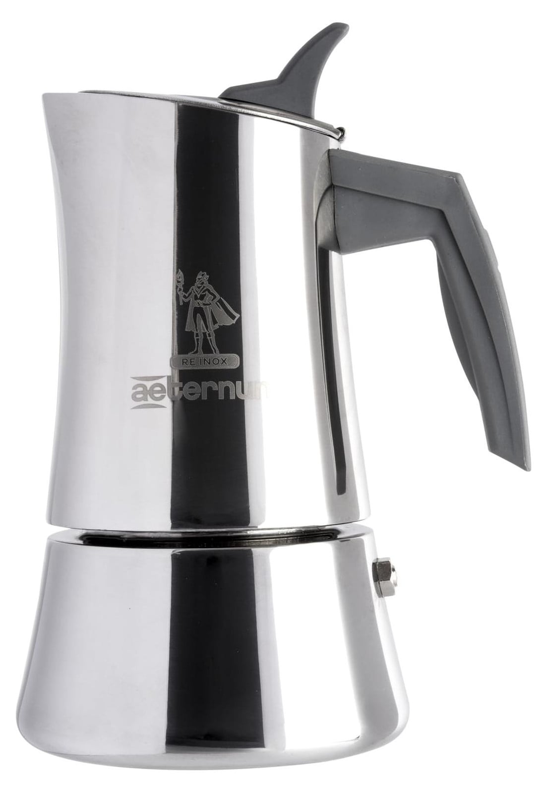 Dripio Espressokoker voor 4 kopjes, roestvrij staal, geschikt voor inductie, zilverkleurig