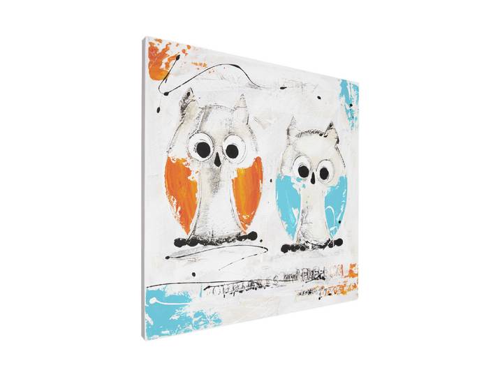 Wandbild handgemalen 50x50 Happyness