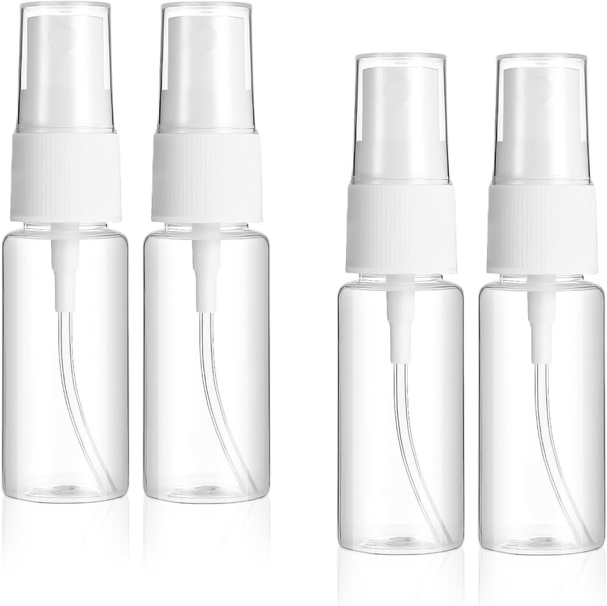 Set van 4 navulbare en herbruikbare mini sprayflessen van 20ml voor parfum, water en cosmetica