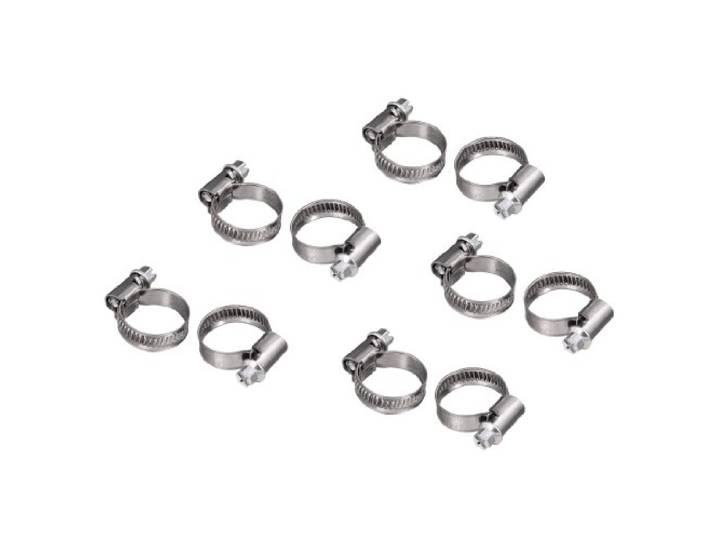 Xavax 10er Set Schlauchschellen mit Schneckenantrieb, Spannbereich 20 - 32 mm, Bandbreite 9 mm