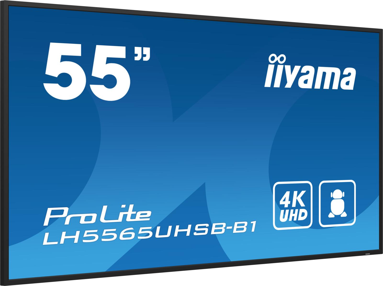 iiyama LH5565UHSB-B1, Kiosk-Design, 138,7 cm (54.6"), LED, 3840 x 2160 Pixel, WLAN, 24/7