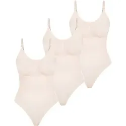 SMILODOX Shapewear String Bodysuit 3x Nysa Bodysuit, Größe L in Beige Beige