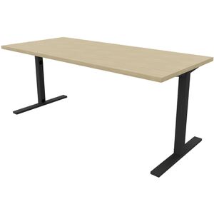Quadrifoglio Schreibtisch Idea+ Tube, eiche / dunkelgrau, 180 x 73 x 80 cm