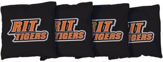 Skip's Garage Rochester Institute of Technology Tigers Black Cornhole Bags