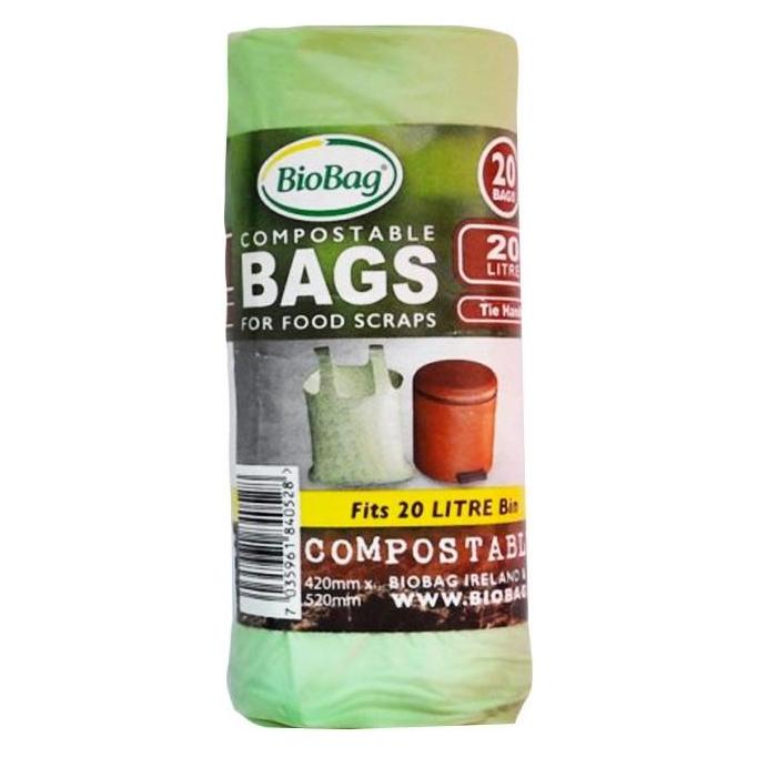 Biobag International BioBag-Kompostbeutel 20 l (20 Stück pro Rolle) 15 mkr. 42 x 54 cm, grün 7035961868362 (20x, 20 l) (44891430)