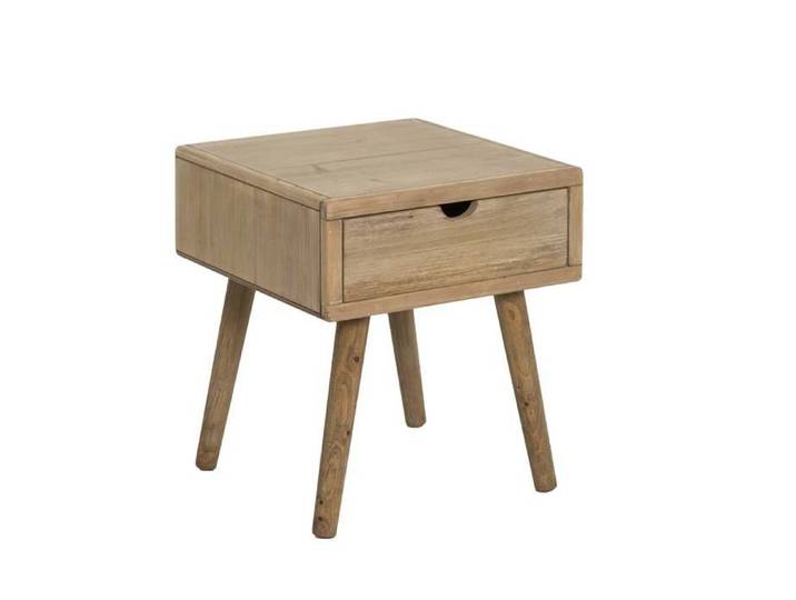 Table de chevet en bois de sapin Natural