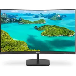 Philips 241E1SC/00 (1920 x 1080 Pixel, 23.60"), Monitor, Schwarz