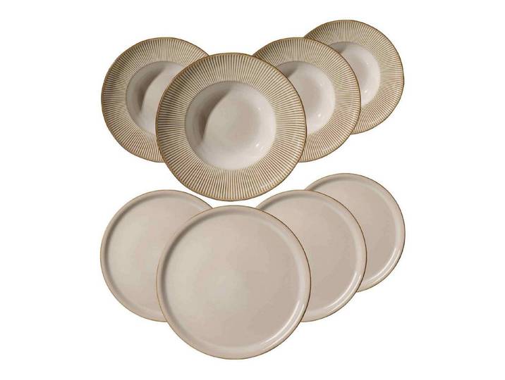 Ritzenhoff & Breker Tafelservice Nerano Pizza & Pasta Set 8-tlg. (8-tlg), 4 Personen, Steingut