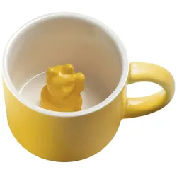 DONKEY Tasse   ¦ gelb ¦ Porzellan ¦ Maße (cm): B: 12 H: 7