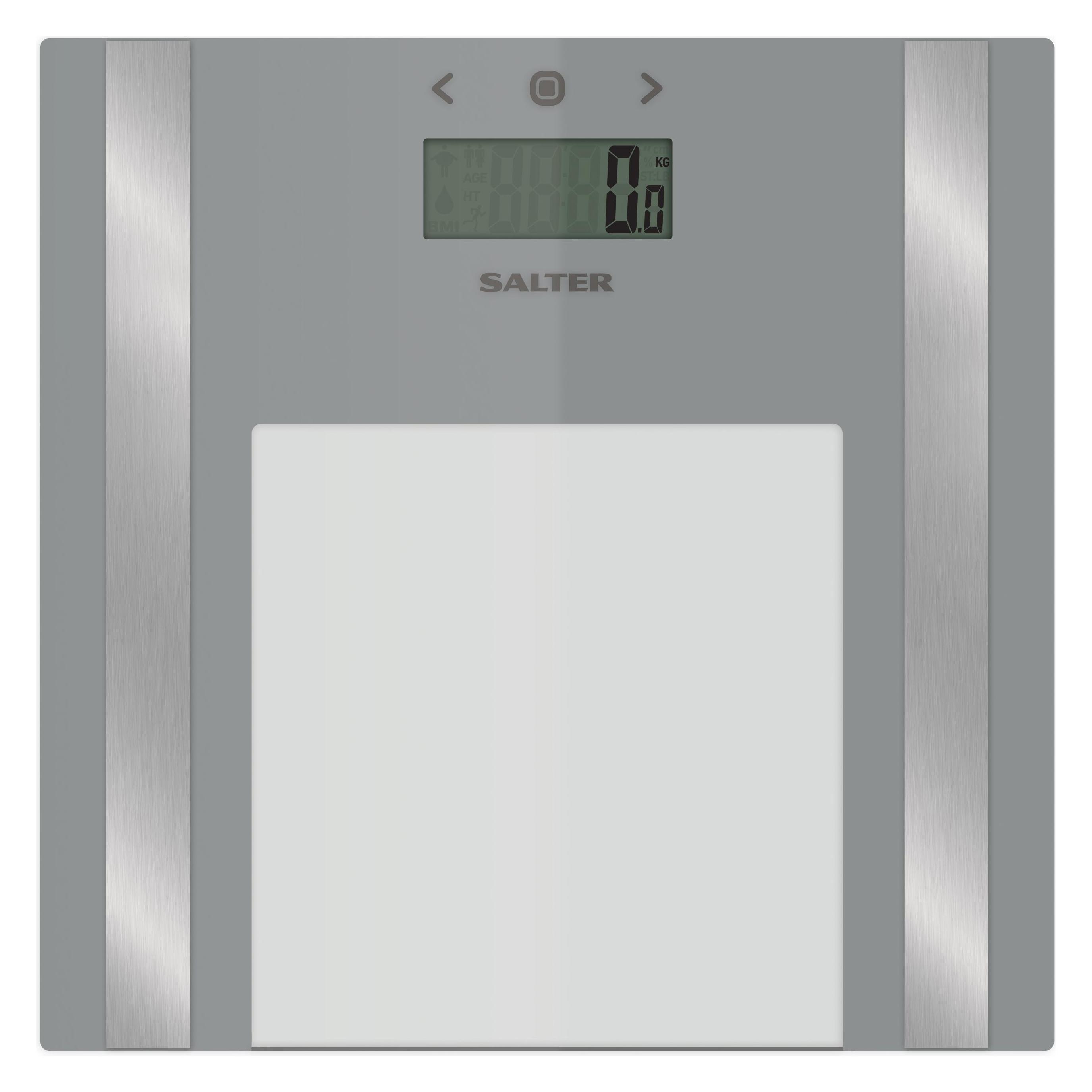 Salter 9158 SV3R Ultra Slim Glass Analyser Scale silver (180 kg) (9158-SV3R)