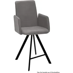 THEKENSTUHL drehbar (8er-Set) Desiree 52x109x60 Schwarz/Grau