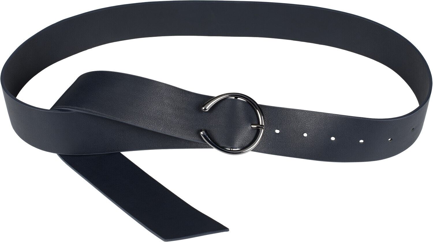 Taillengürtel STYLEBREAKER "Taillengürtel mit Hufeisen Schnalle", Damen, blau (dunkelblau), Obermaterial: 100% Polyurethan PU., Modisch, Gürtel