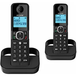 Alcatel F860 DUO EU DECT-Telefon Rufnummernanzeige Schwarz, Telefon, Schwarz
