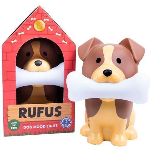 Fizz Creations Rufus De Hond Stemmingslamp - Schattige Nachtlamp voor de Kinderkamer