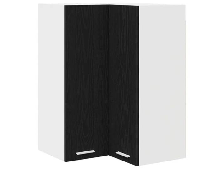 IBUQDDV Hängeschrank Schwarze Eiche und Weiß 57 x 57 x 80 cm Holzwerkstoff, rechteckige Form, glatte Oberfläche, Küchenutensilien, Geschirr, feuchtes Tuch