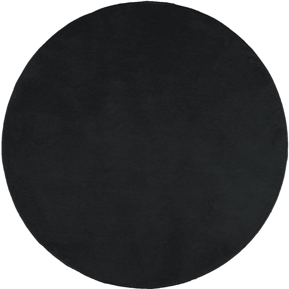 Brayden Studio Baia Area Rug Black Round 160cm