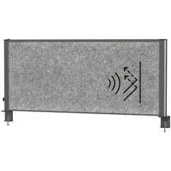 MAUL Tisch-Trennwand »MAULconnecto Uplight« 120 x 50 cm dunkelgrau grau, 120x51.5x7 cm