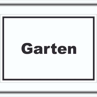 HB-Druck Garten Aufkleber mit Text Blumen Rasen waagerecht A8 (52x74mm)