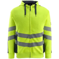 Warnschutz Kapuzensweatshirt "CORBY" Safe Supreme UV-Schutz - S - gelb/schwarzblau