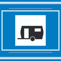 HB-Druck Wohnwagen Symbol Aufkleber A0 (841x1189mm)